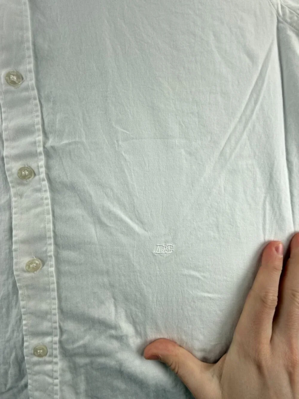 Dolce & Gabbana Button Up Shirt Medium White Long Sleeve Cotton Woven Designer